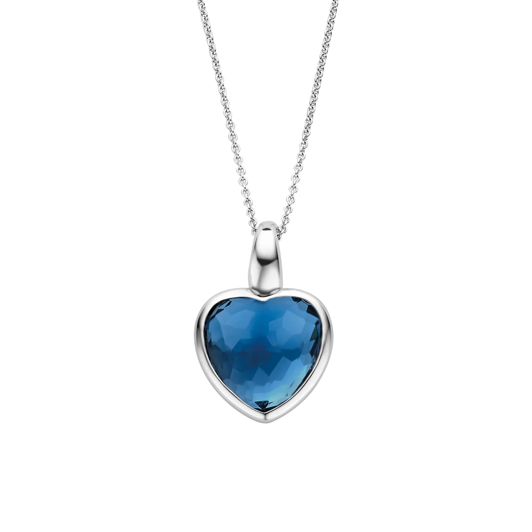 TI SENTO BLUE HEART NECKLACE